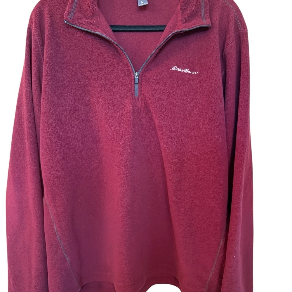 Eddie Bauer Burgundy Fleece Pullover Sz.L